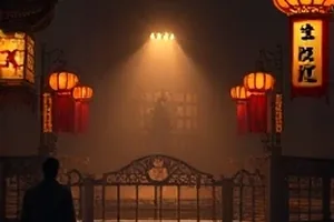 最后一班轮渡 夜间渡口灯光